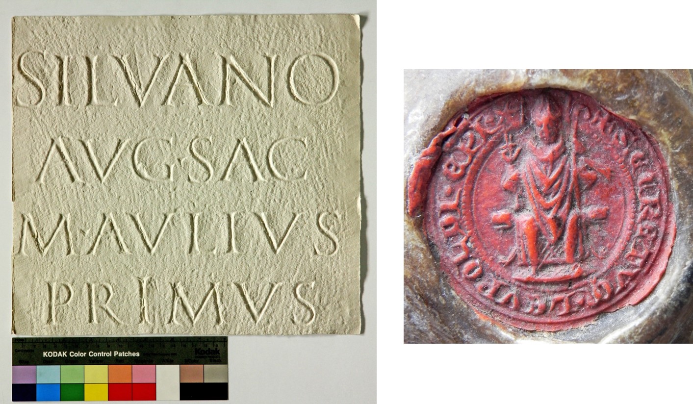 Left: Epigraphic collection; right: Seals of Salzburg Bishops